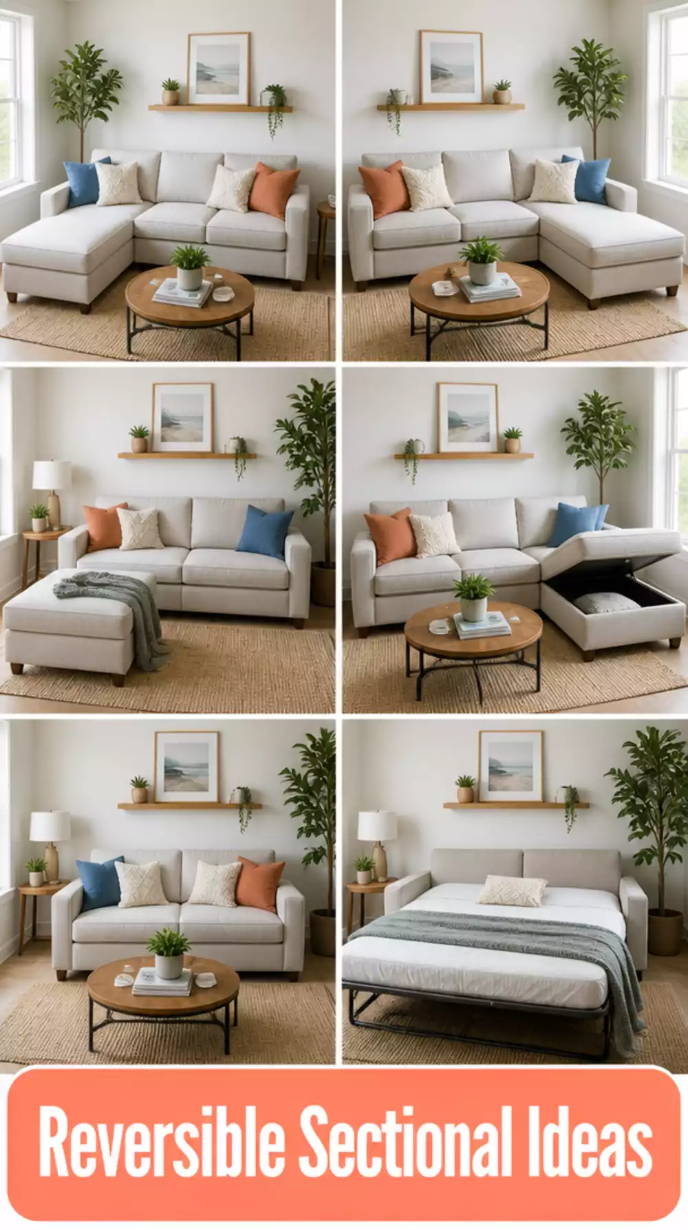 Small Living Room Reversible Sectional That Lets You Flip the Layout Anytime