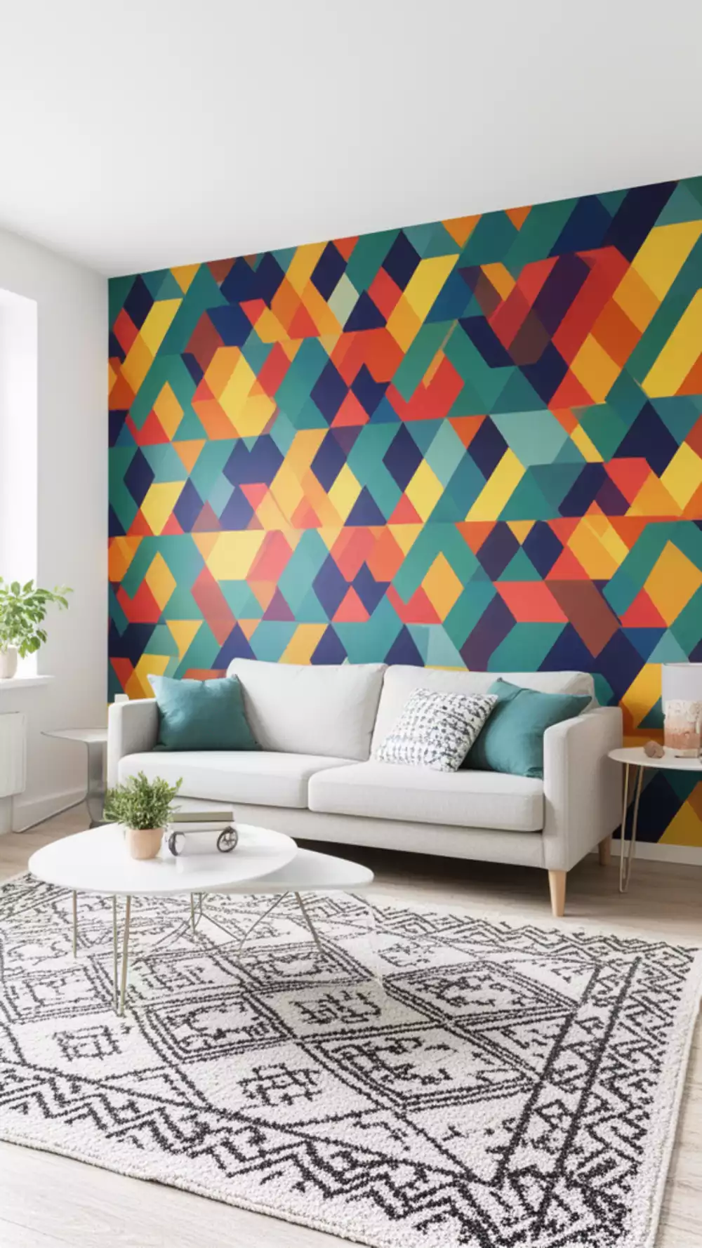 Peel-and-Stick Geometric Wallpaper for Stunning Accent Walls