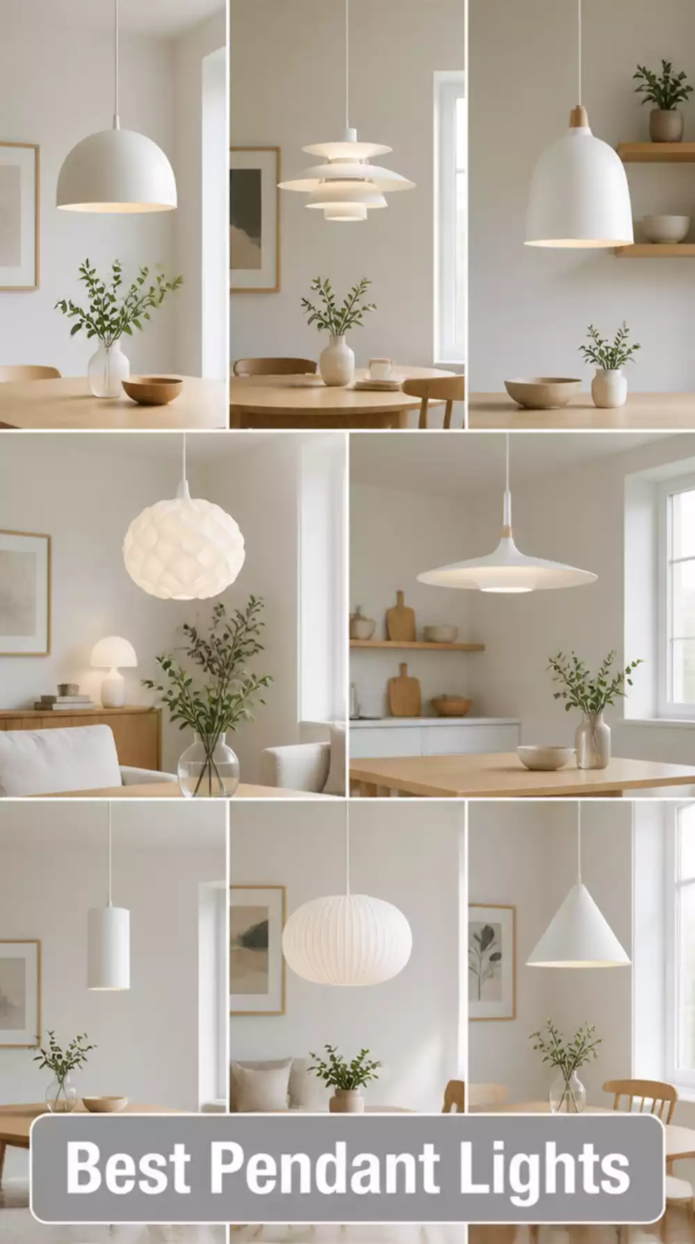 Small Living Room Simple White Pendant Light That Keeps a Tiny Scandinavian Space Clean