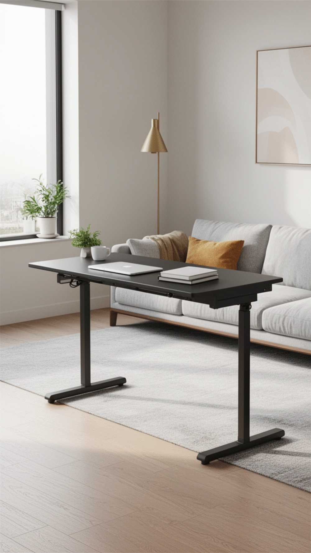 Living Room Folding Desk That Tucks Away When the Room Becomes a Lounge