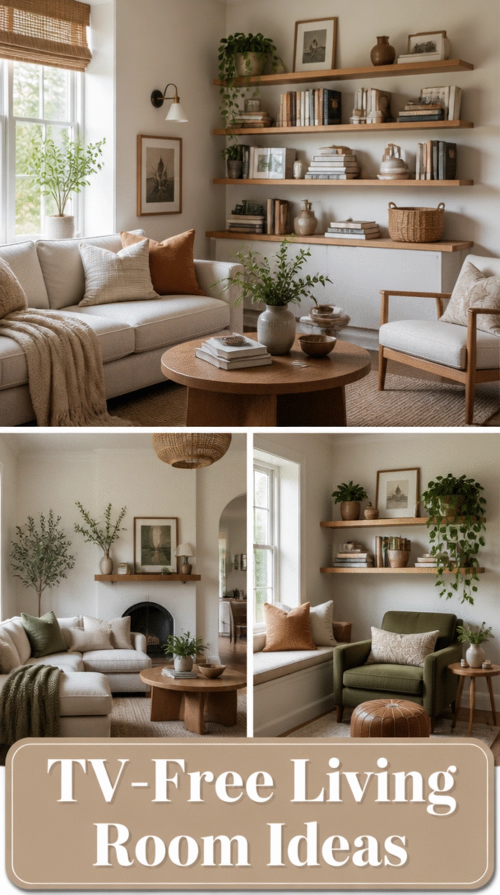 What Happens to a Small Living Room Layout When You Remove the Television Entirely