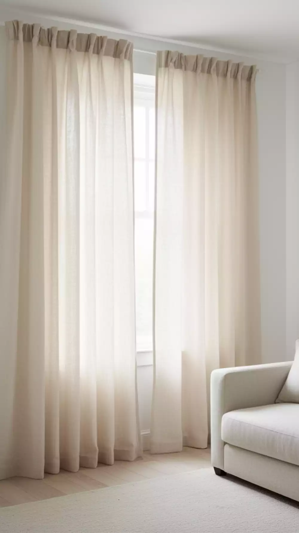 Stylish Tab-Top Linen Curtains for Casual Rooms