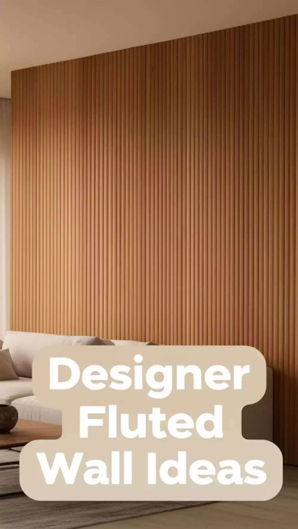 Stunning Fluted Wood Panel Wall for Small Living Rooms