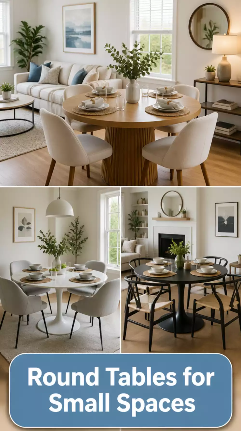 Living Room Dining Combo Round Table That Improves Flow in a Compact Space