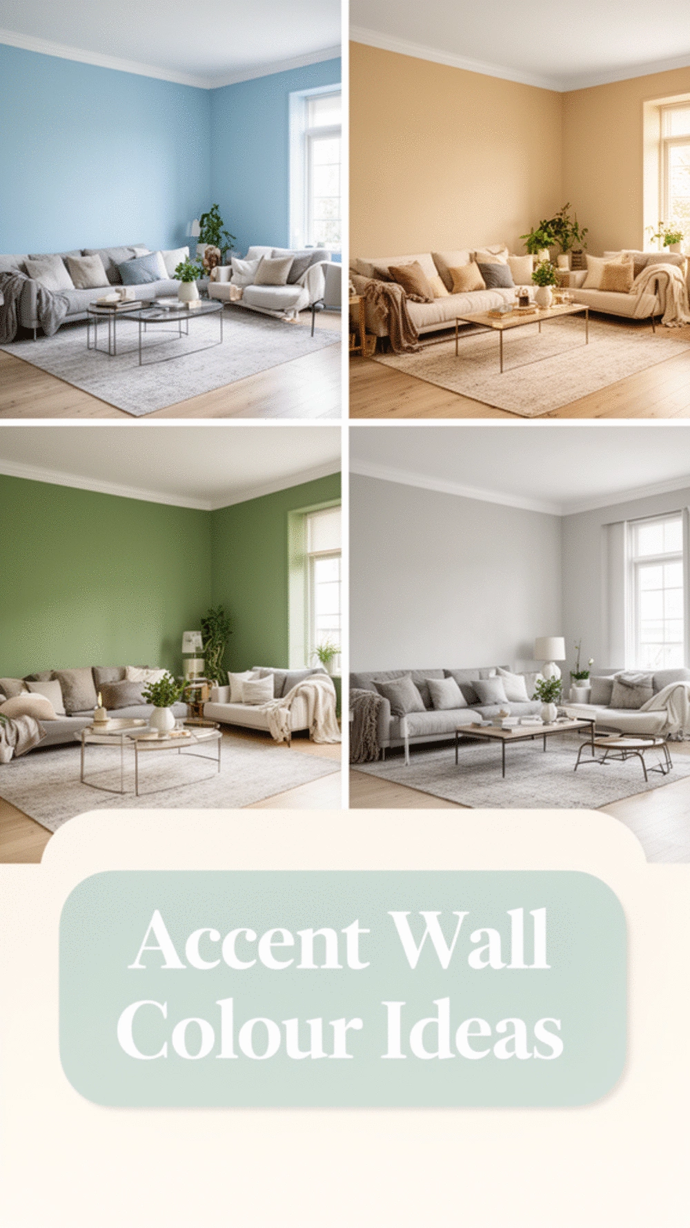 The Open-Plan Living Room Accent Wall Colour That Separates the Lounge Zone