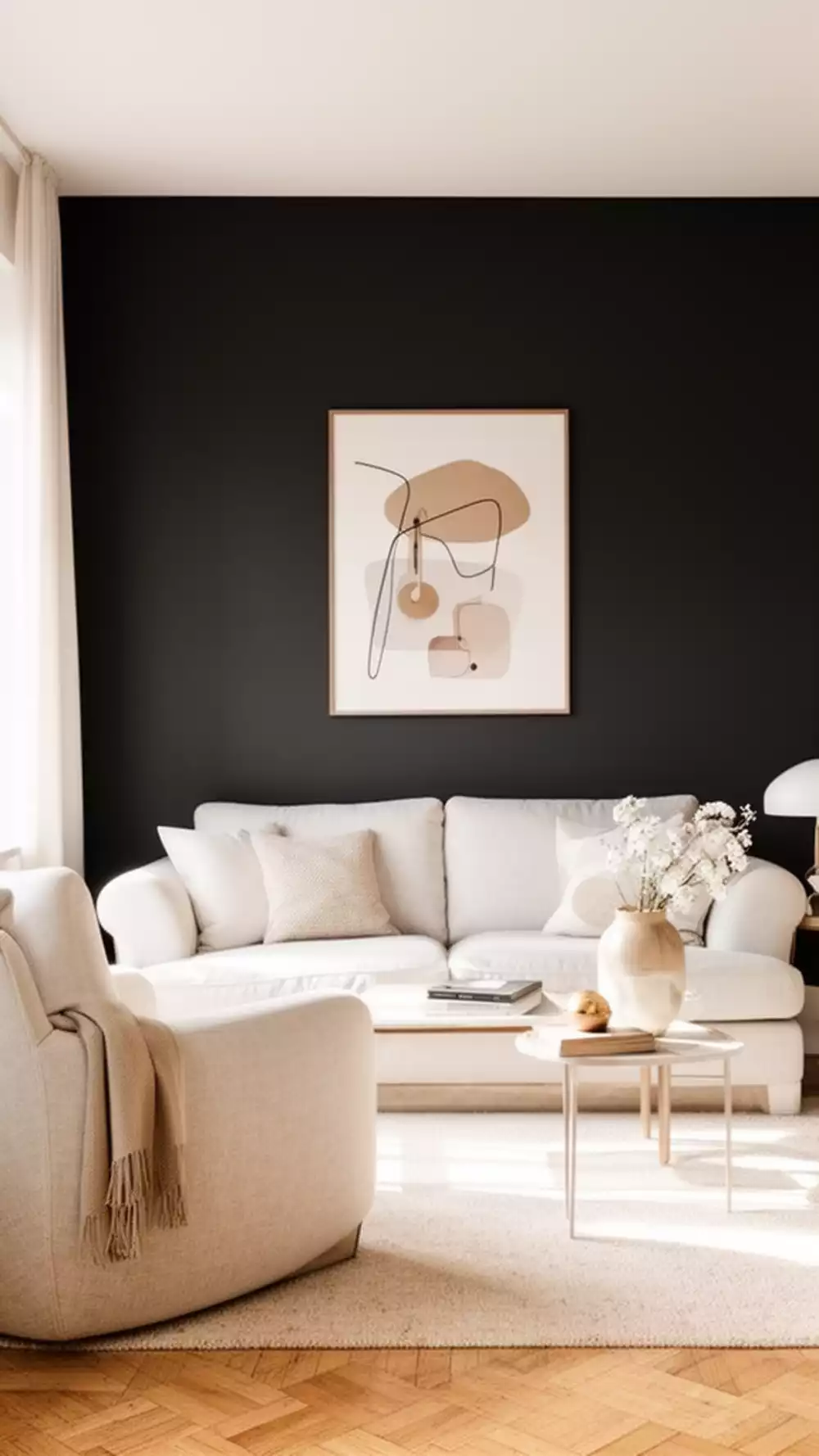 Single Dark Wall Ideas for Intentional Living Room Design