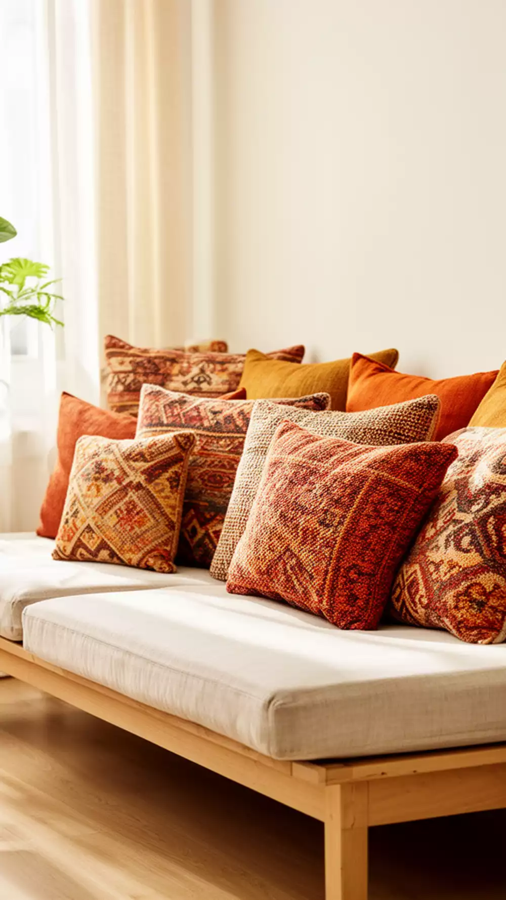 Best Mixed Pattern Throw Cushions for a Boho Living Room