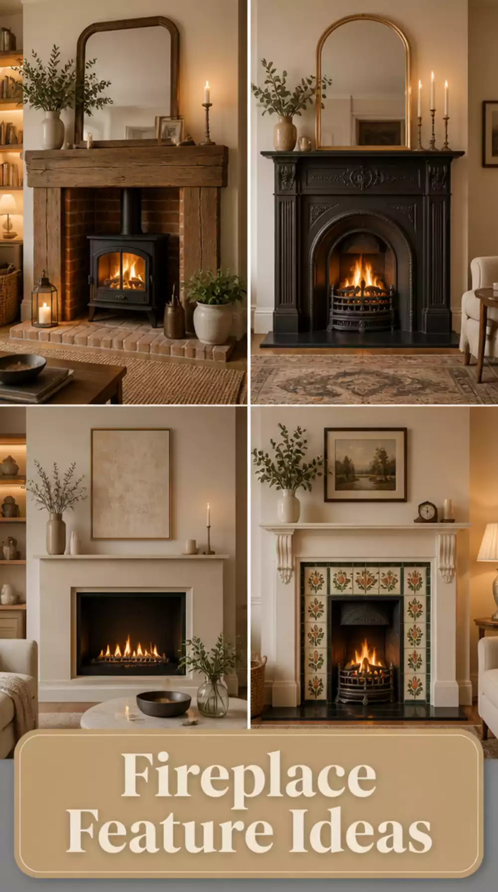Living Room Victorian Fireplace Surround in a Small Terraced House That Stays as the Hero Feature