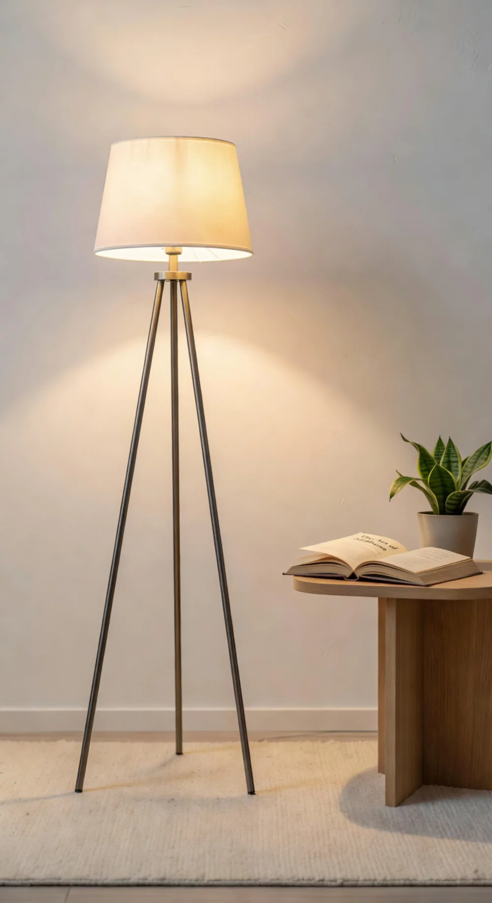Small Living Room Corner Floor Lamp That Fills a Tiny Awkward Space With Warm Directional Light