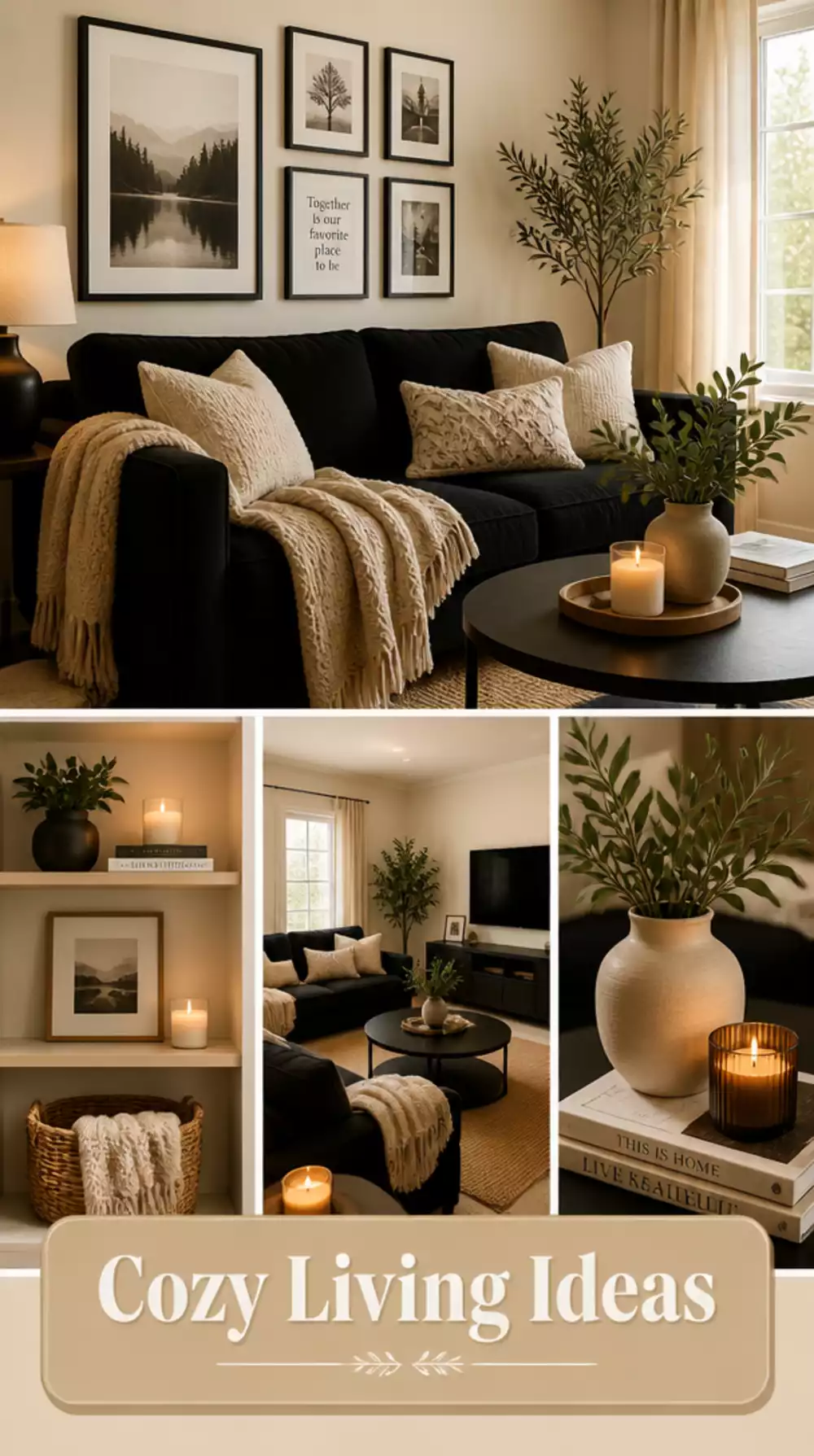 The Warm Neutral Rule That Keeps a Black-and-White Small Living Room From Feeling Like a Showroom