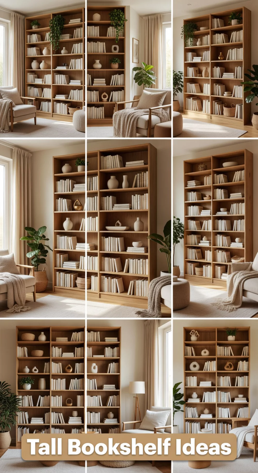 The Studio Living Room Tall Bookshelf That Creates a Visual Room Divider