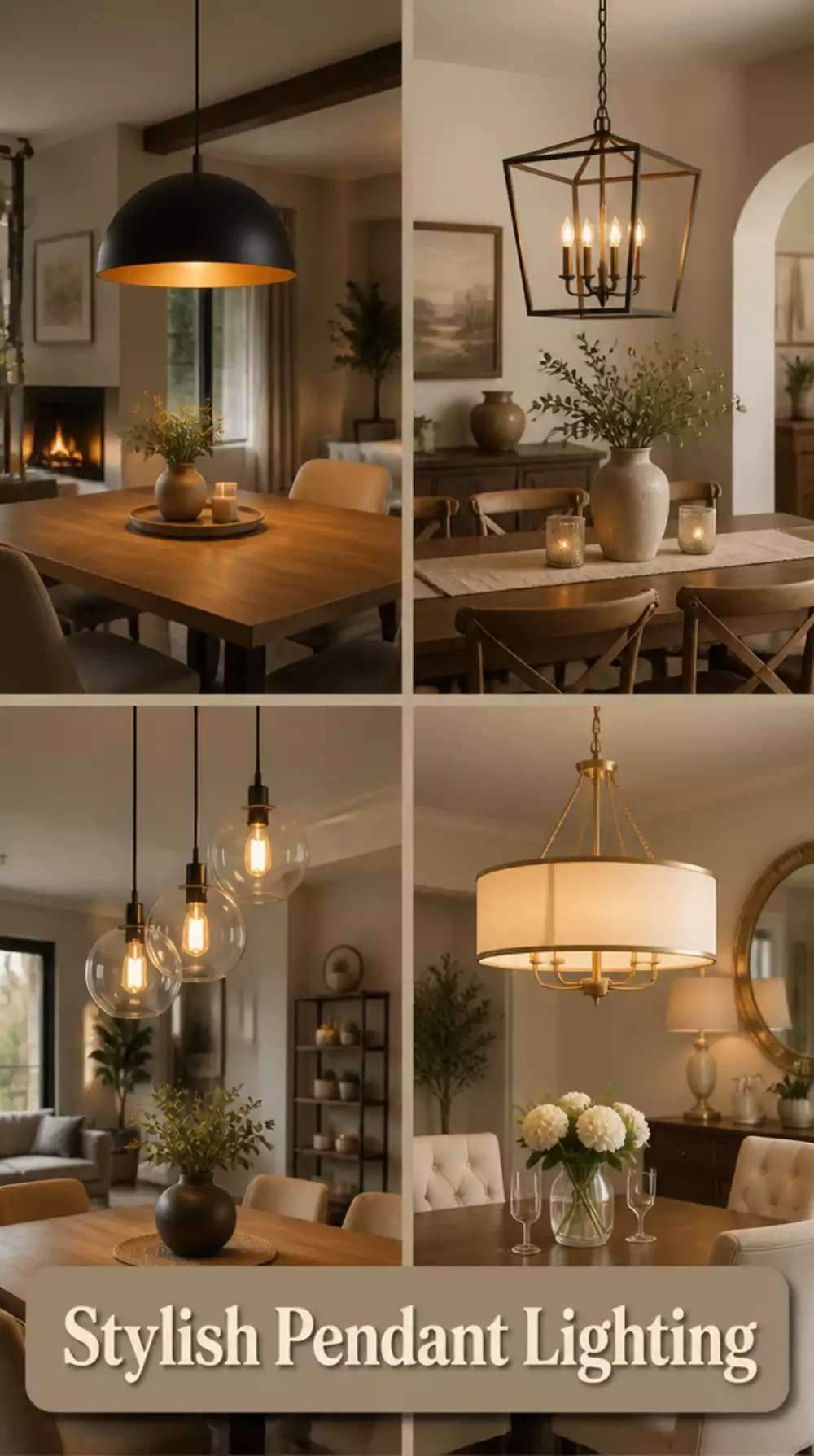 Small Living Dining Combo Pendant Light That Defines the Dining Zone Overhead