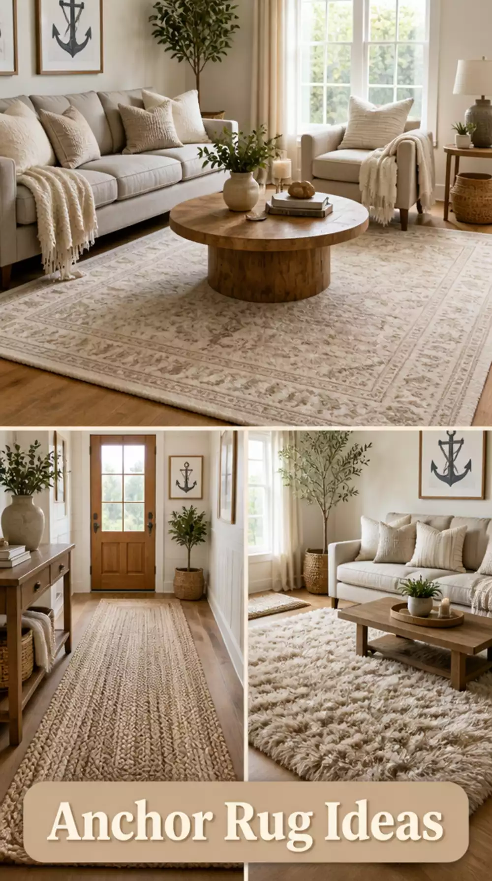 Living Room Anchor Rug in a New Small Space That Sets the Colour Direction for Everything Else