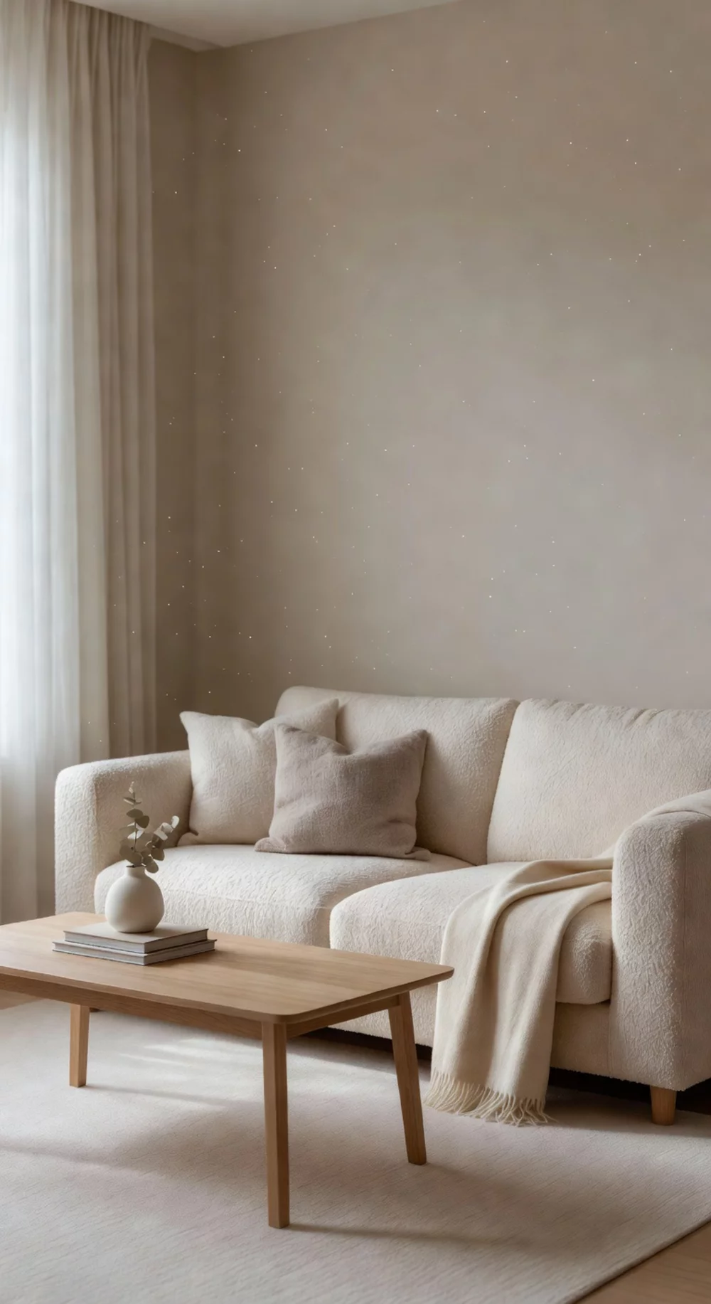 Small Living Room Low-Profile Sofa in Warm Linen That Keeps a Tiny Space Feeling Open
