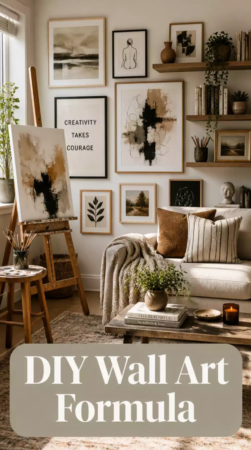 The DIY Wall Art Formula That Makes Any Small Living Room Look Like a Curated Art Studio