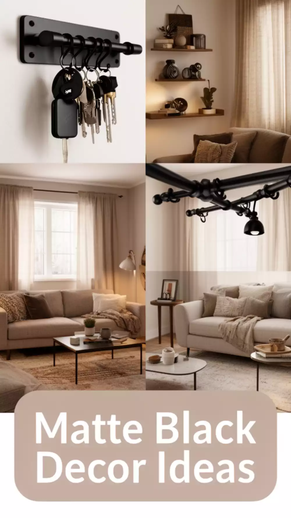 The Matte Black Accent Rule That Pulls an Industrial Small Living Room Together Without Effort