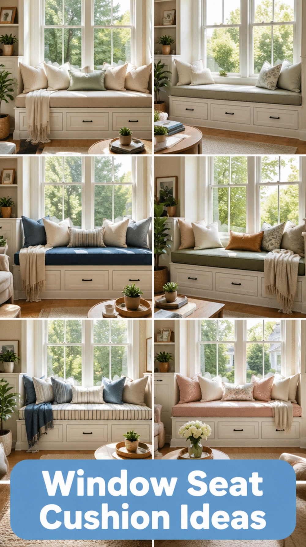 Living Room Window Seat Cushion Built Into a Small Space That Captures Every Ray of Light