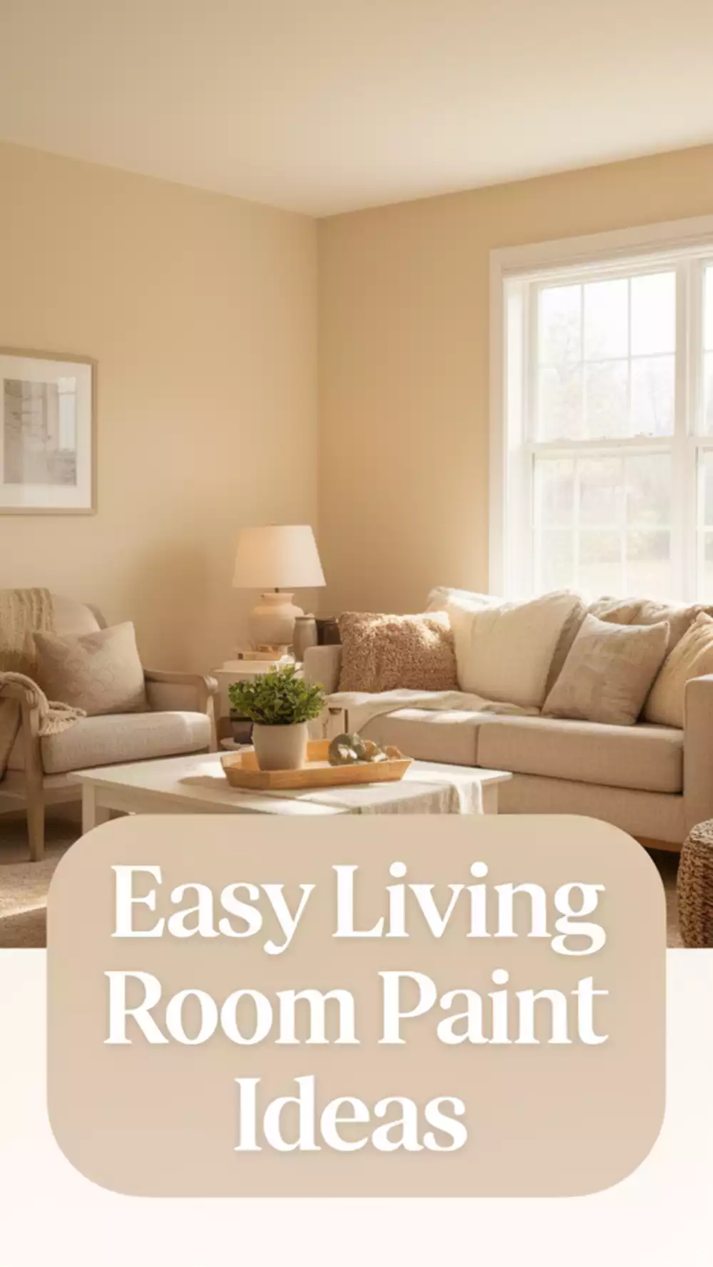 Small Living Room Repaint in a Warm Neutral Tone That Transforms the Whole Space