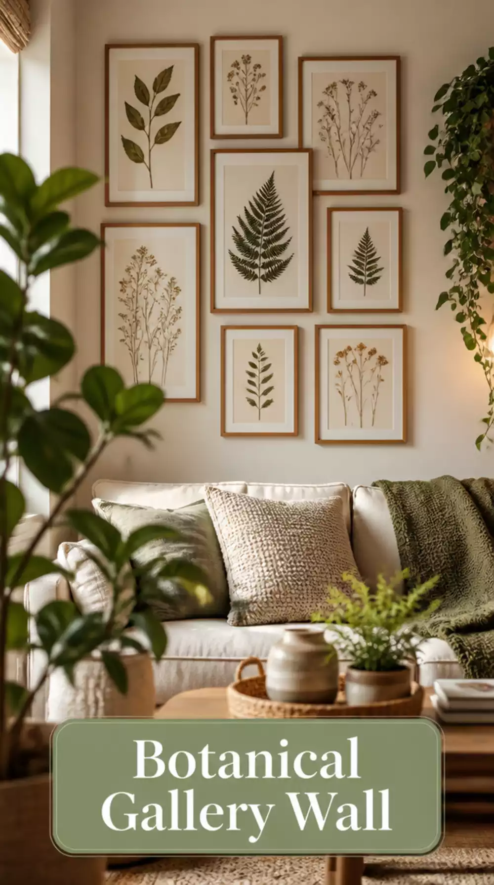 DIY Pressed Botanical Frame Gallery for Tiny Walls