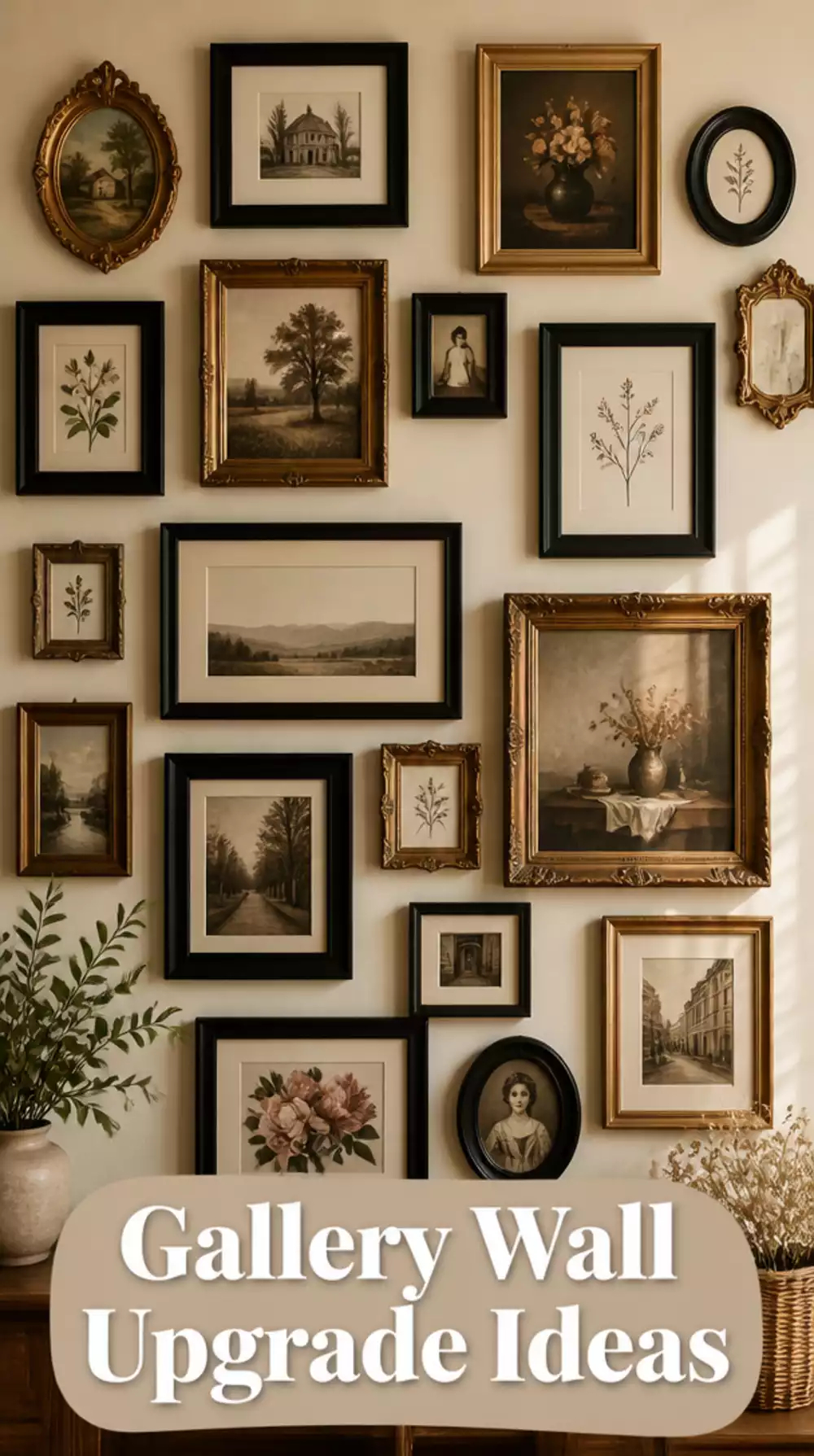 Small Living Room DIY Thrifted Frame Repaint in Matte Black for a Cheap Gallery Wall Upgrade
