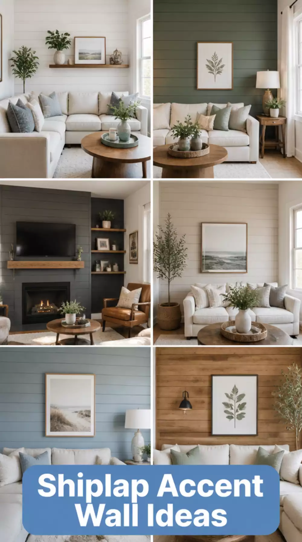 Living Room Shiplap Accent Wall Panel That Gives a Small Compact Space Character Fast