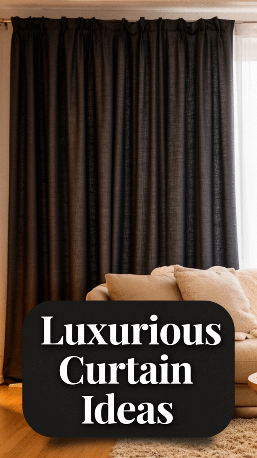 The Dark Living Room Linen Curtain Trick That Makes a Moody Room Feel Luxurious