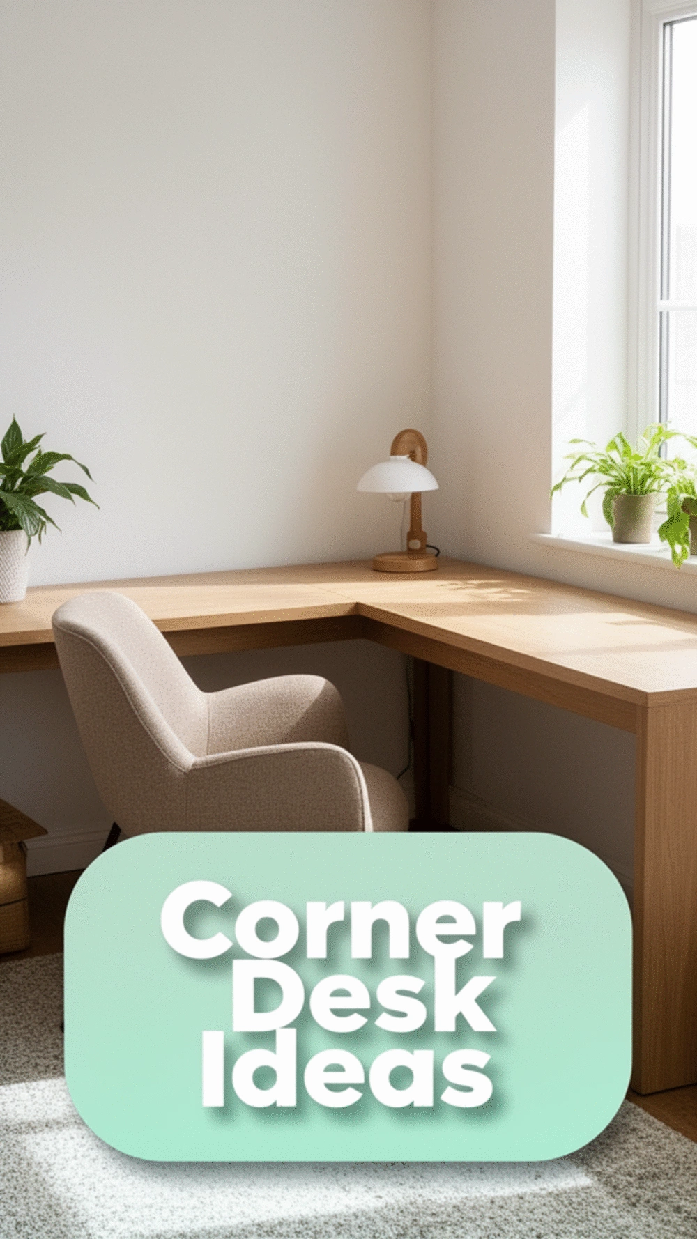 Living Room Compact Writing Desk in a Corner That Does Not Disrupt the Sofa Layout