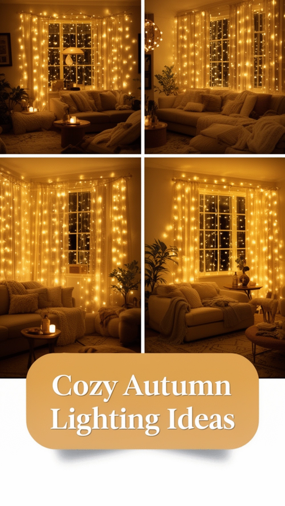 The Small Living Room Warm Amber String Light Trick for Cosy Autumn Evenings