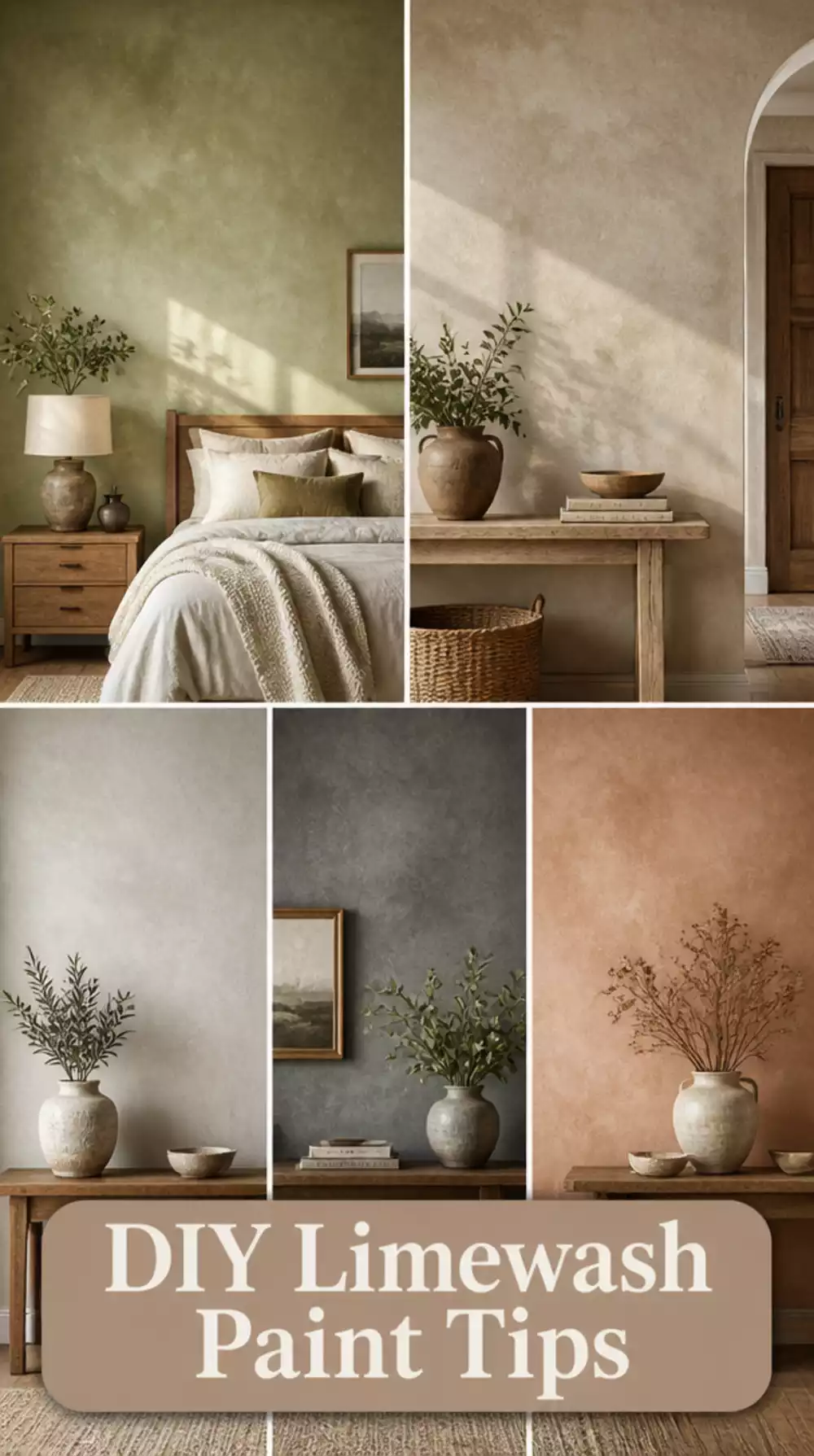 Living Room DIY Limewash Paint Finish on a Small Accent Wall That Looks Like a Pro Job