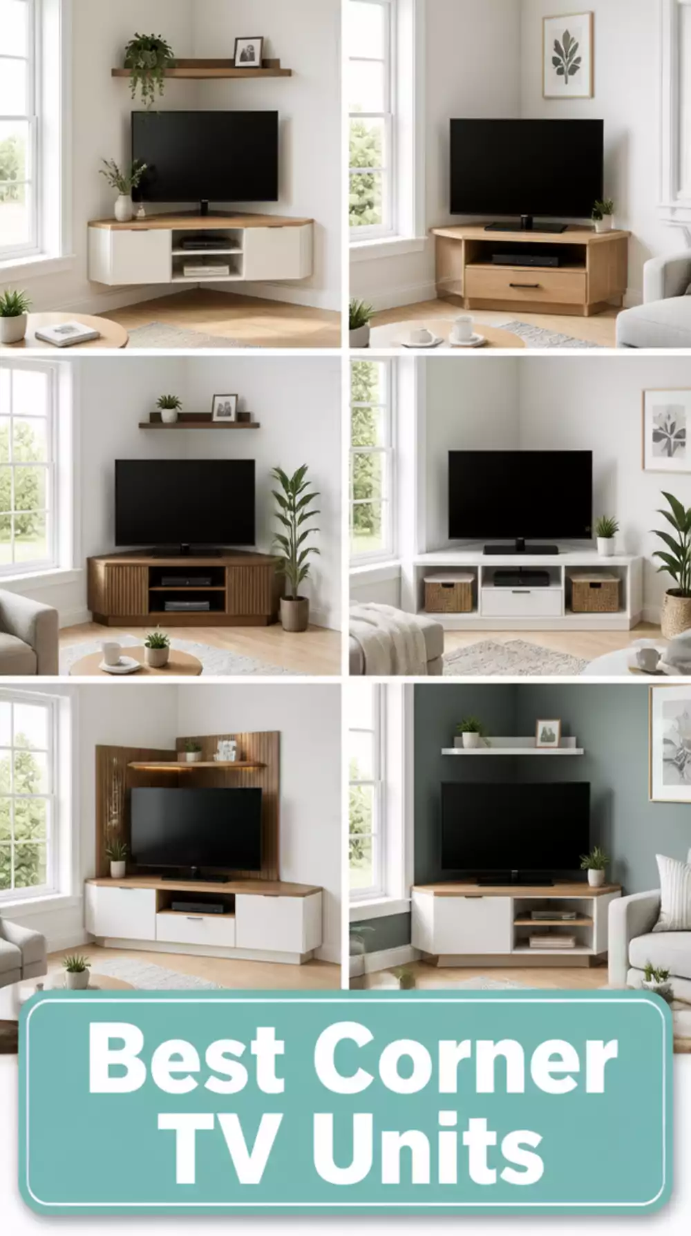 Living Room TV Corner Unit That Fits a Tiny Space Without Blocking Windows