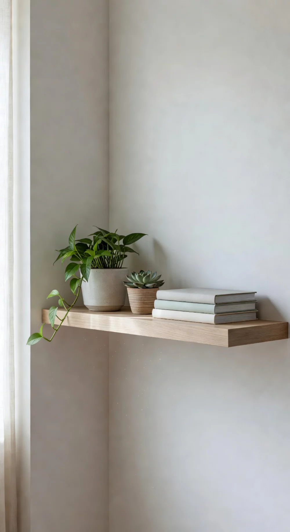 Small Living Room Corner Floating Shelf Unit That Turns a Tiny Dead Space Into Storage