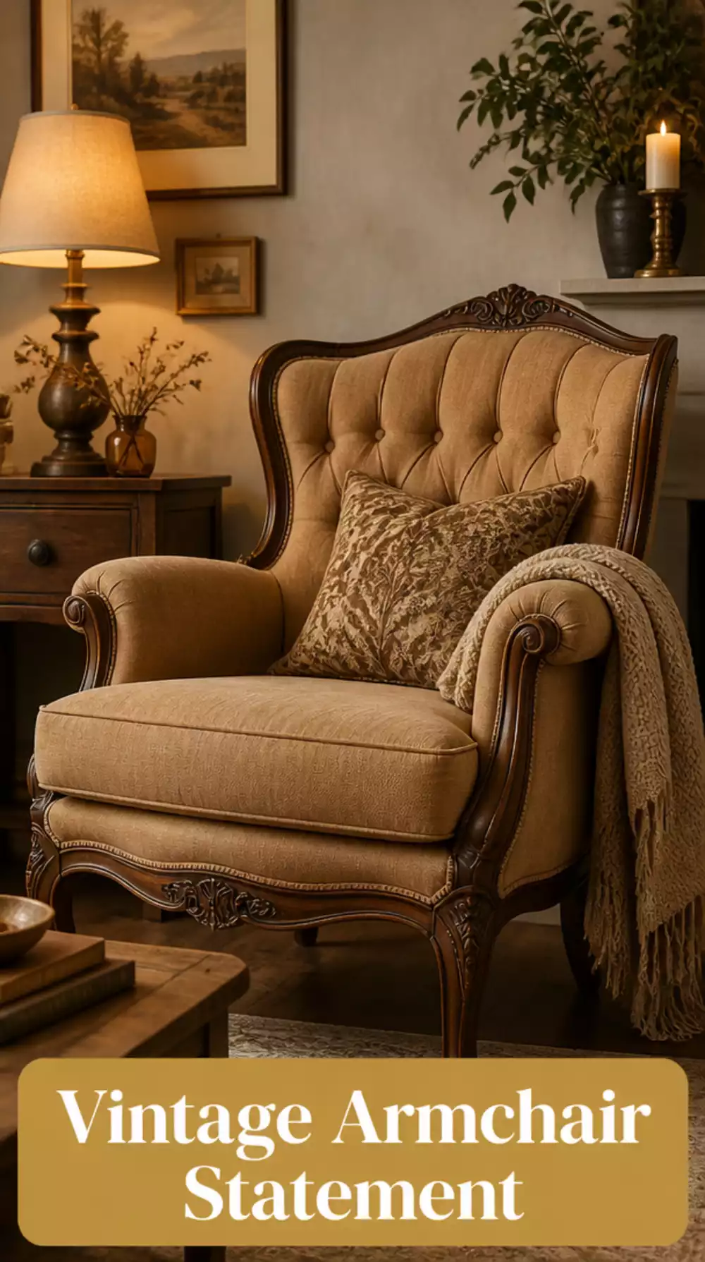 Why a Single Vintage-Style Armchair Makes a Tiny Living Room Feel Like a Design Statement