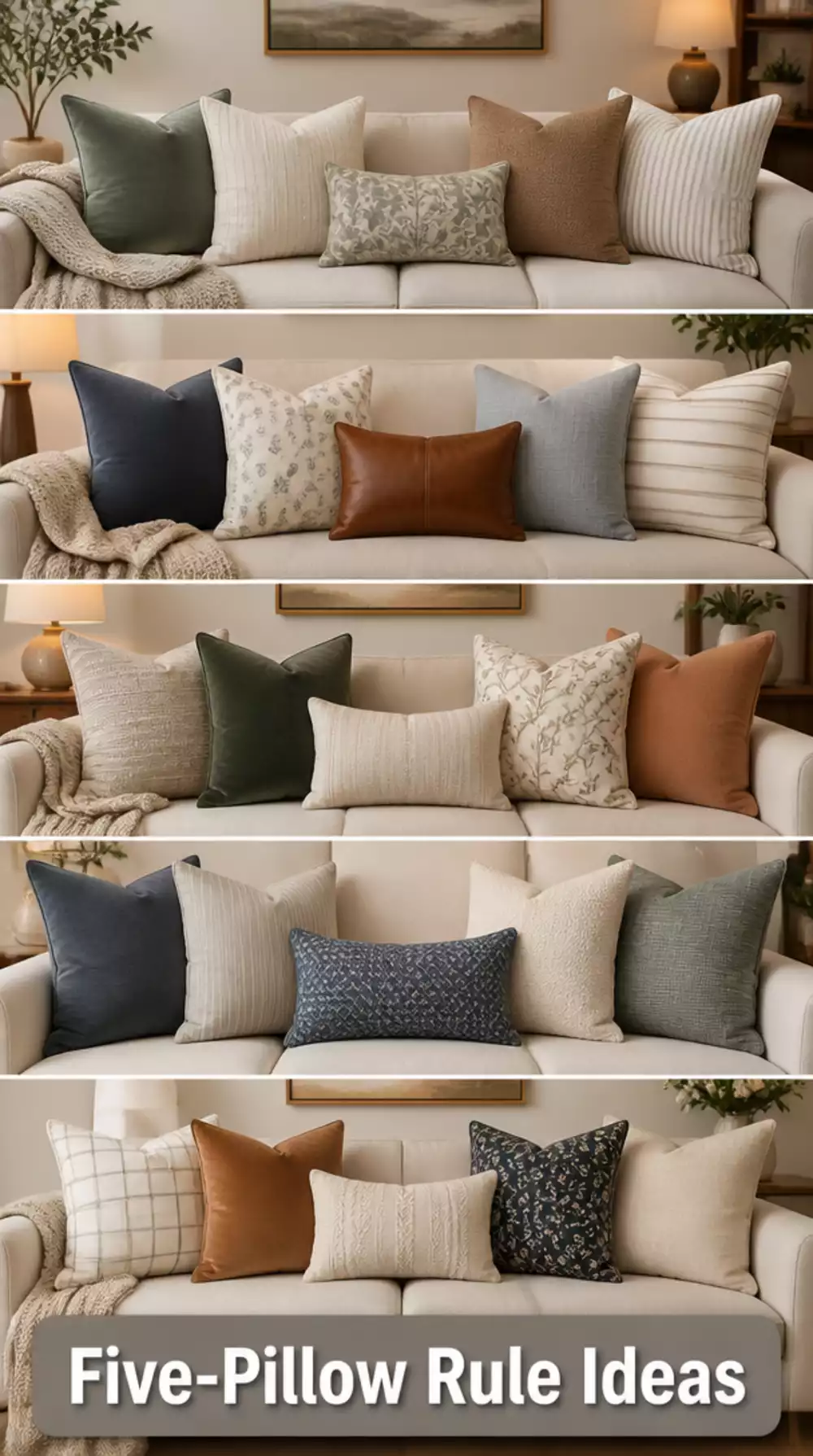 The Five-Pillow Rule Designers Use for a Perfectly Styled Small Living Room Sofa