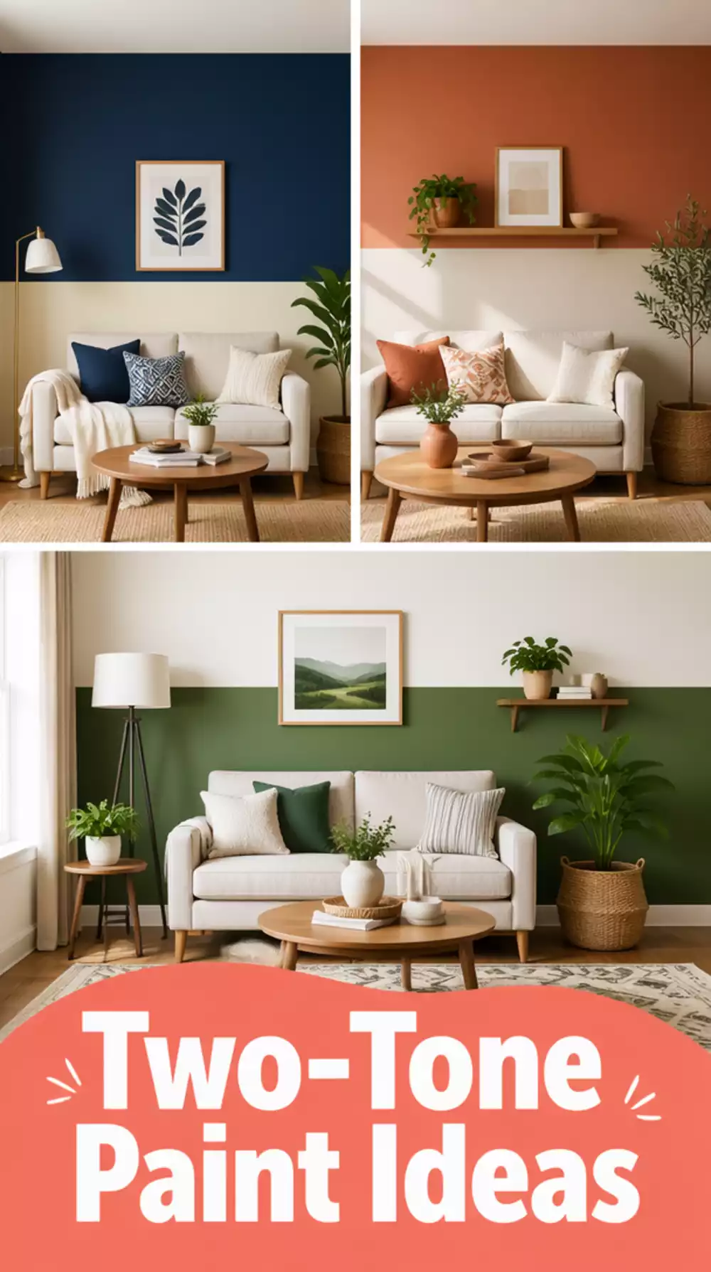3 Two-Tone Small Living Room Paint Ideas Worth Trying Before You Commit to One Colour
