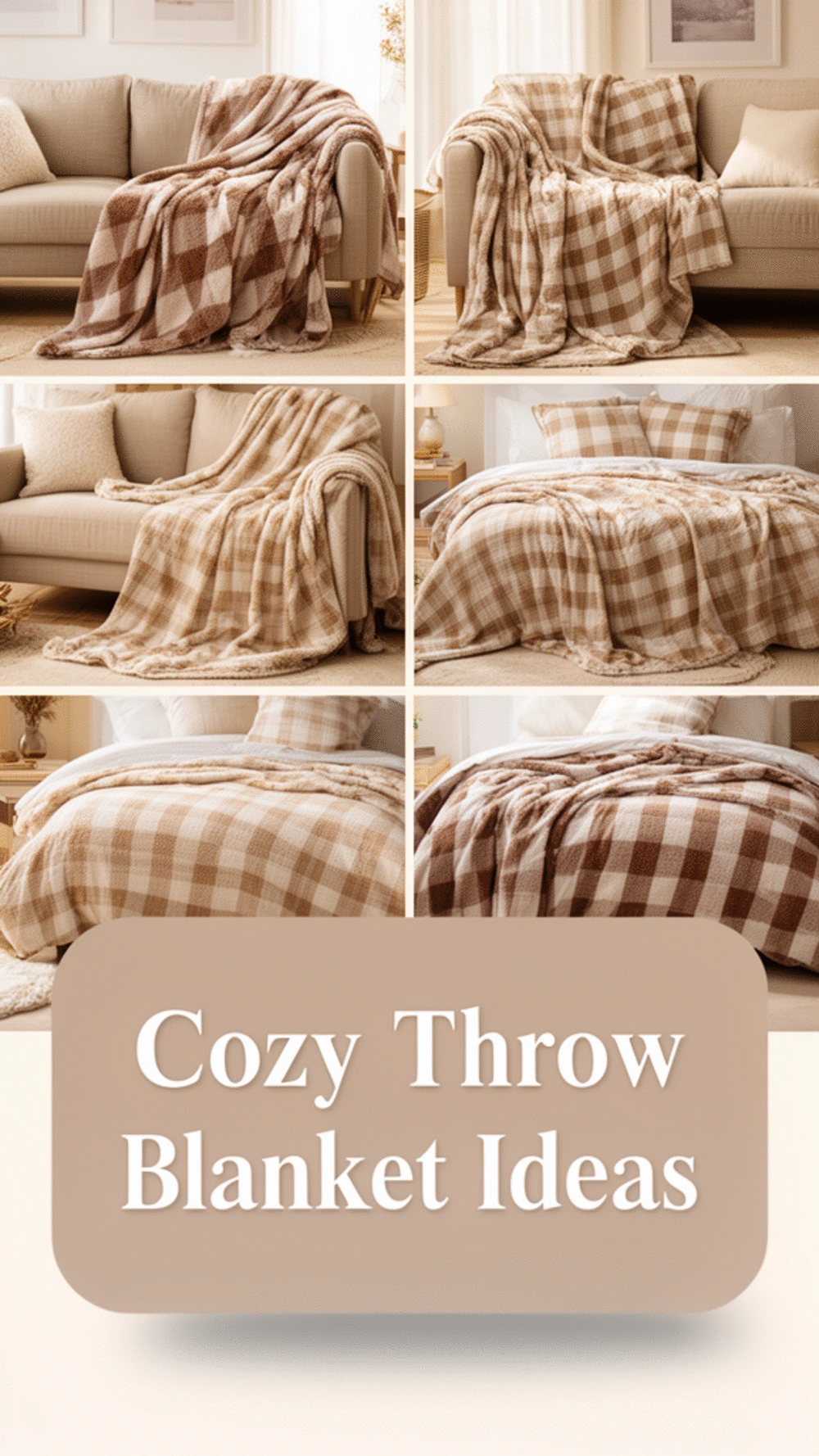 Small Living Room Buffalo Check Throw Blanket in Black and White for a Classic Touch