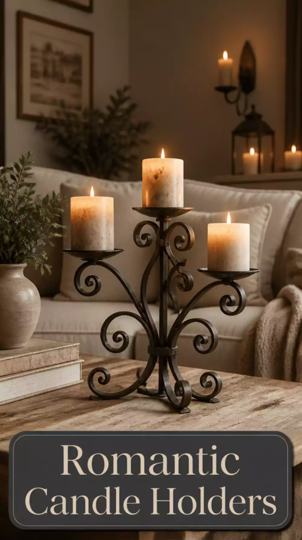 Wrought Iron Candle Holders for Romantic Evenings