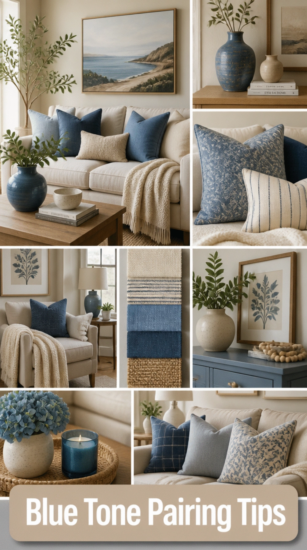The Blue Tone Pairing Rule That Stops a Small Living Room Feeling Cold Instead of Calm