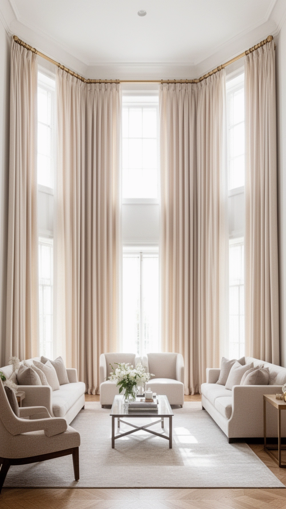 Why Hanging Curtain Rods as High as Possible Makes a Small Living Room Feel Taller