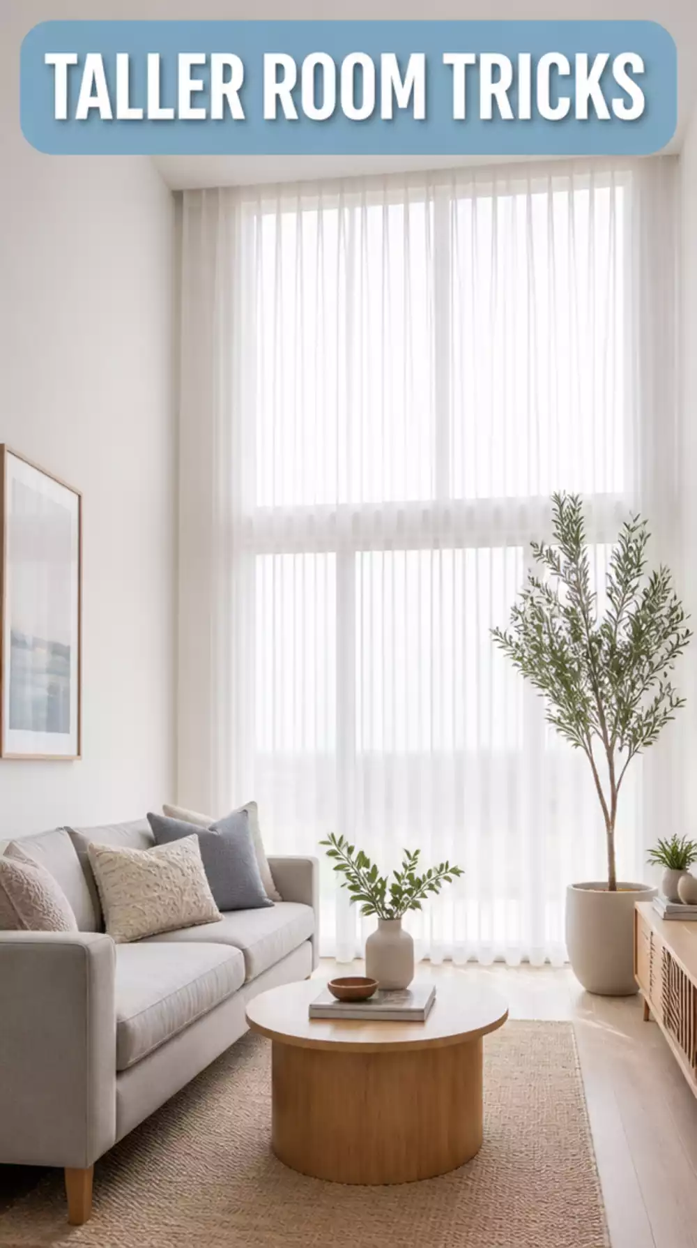 Sheer Linen Curtains Make Small Rooms Taller
