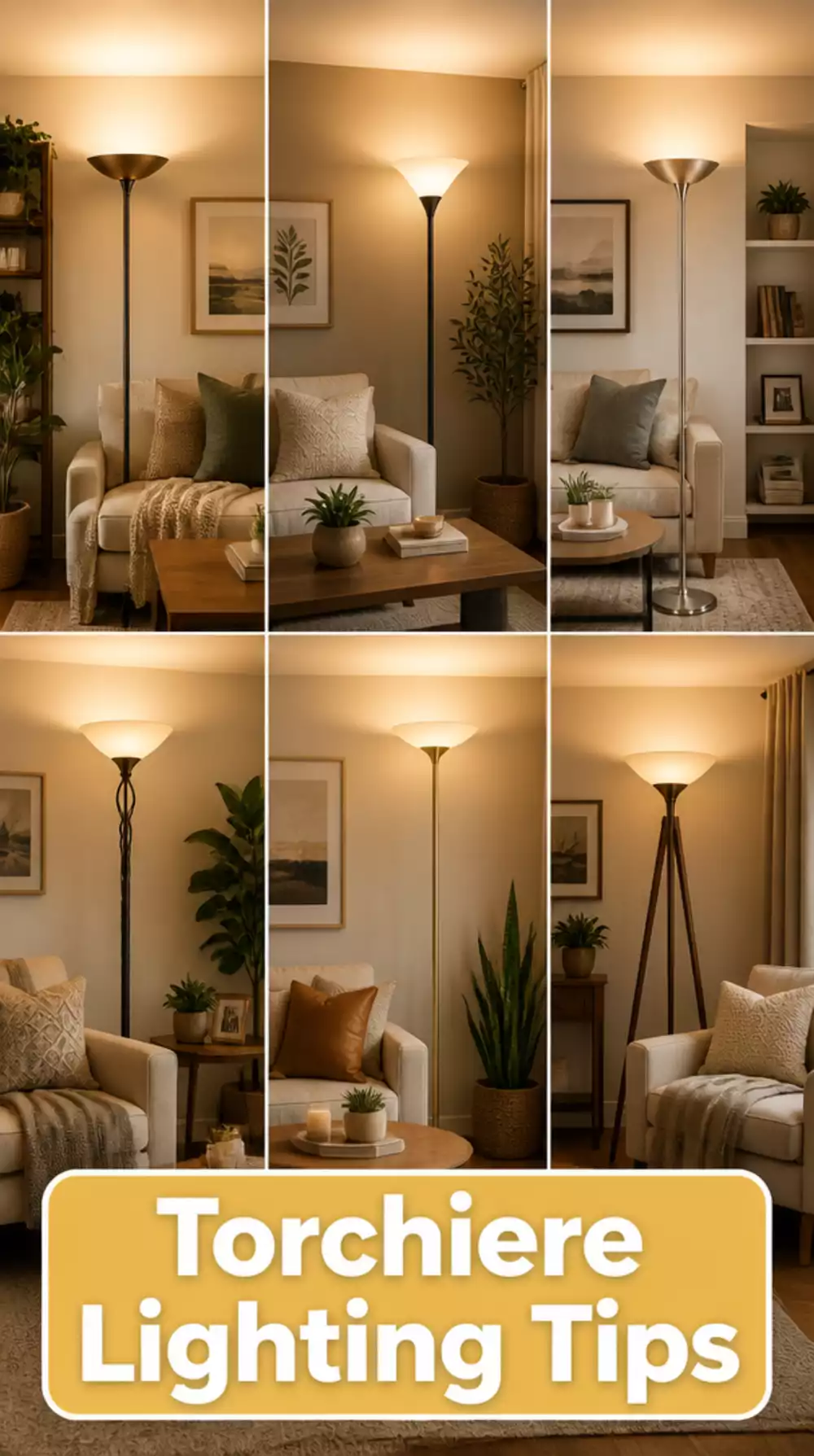 Small Living Room Torchiere Floor Lamp That Bounces Light Off a Tiny Ceiling Beautifully